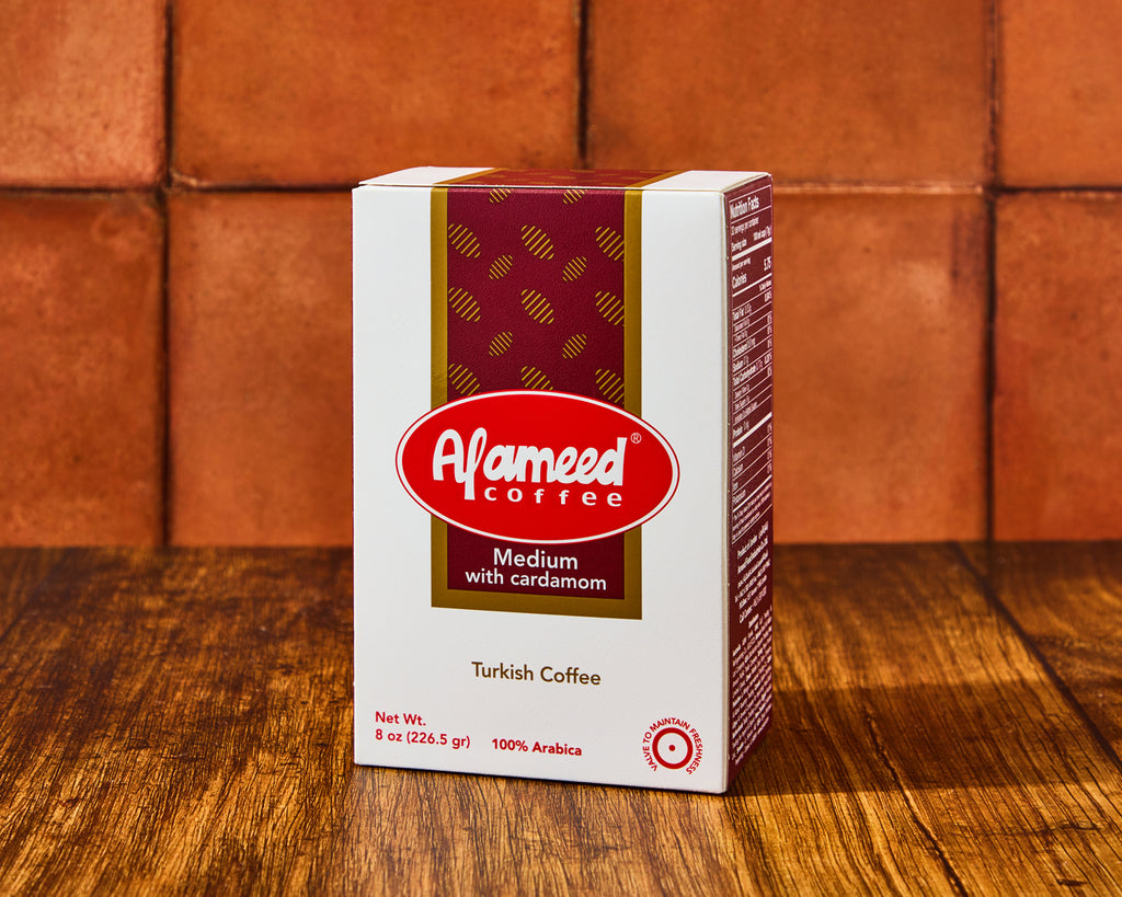 bin ameed turkish coffee: medium with cardamom